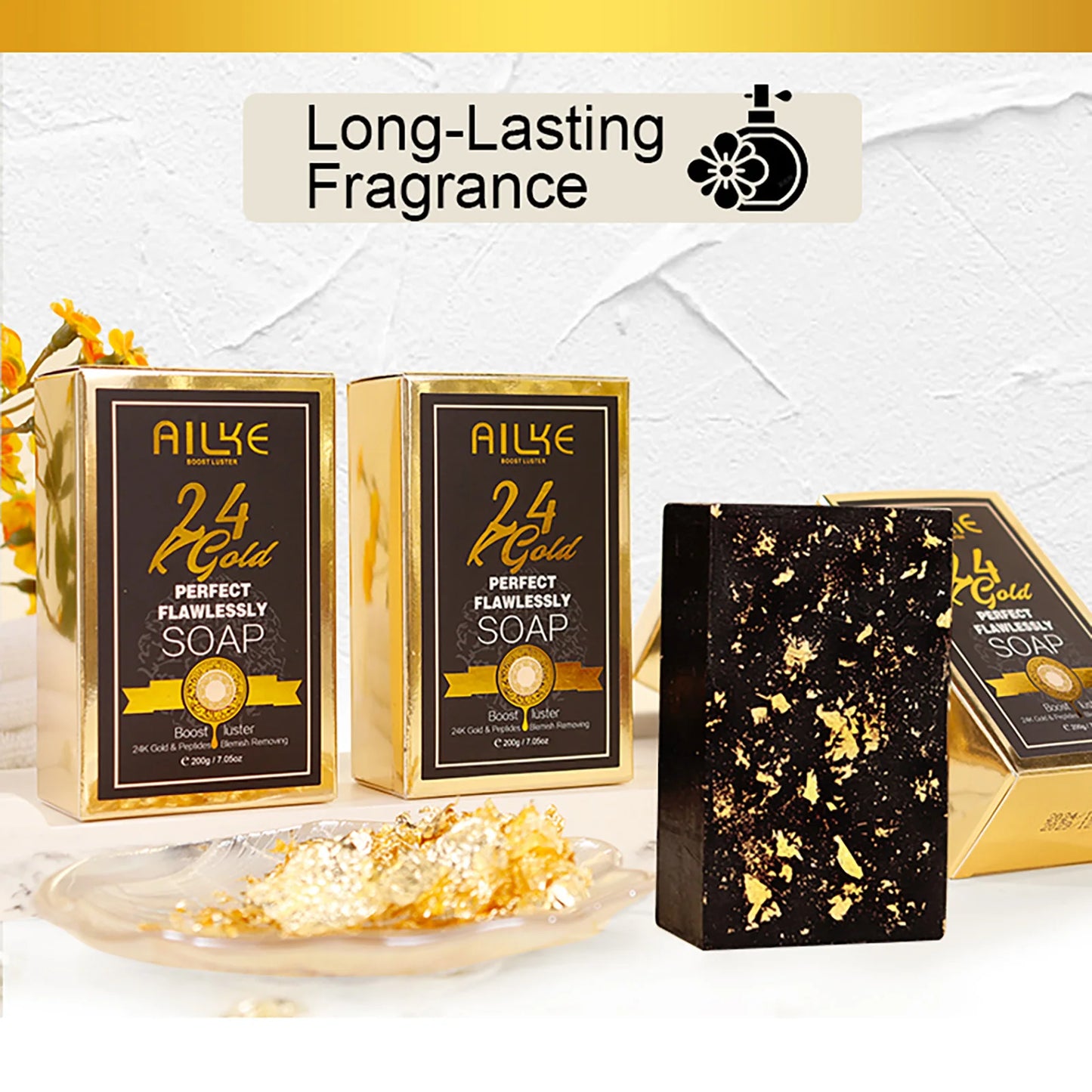 24K Gold Foil Whitening Soap Bar