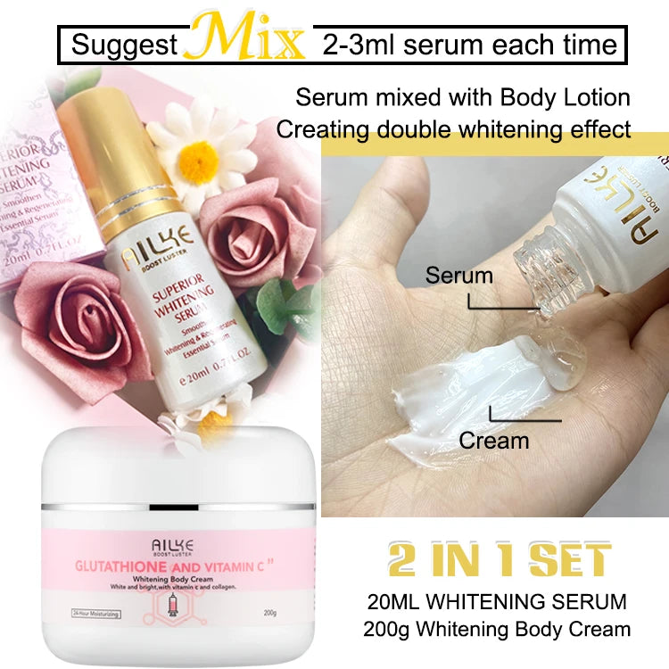 Brightening Skin Care Set with Vitamin C & Glutathione