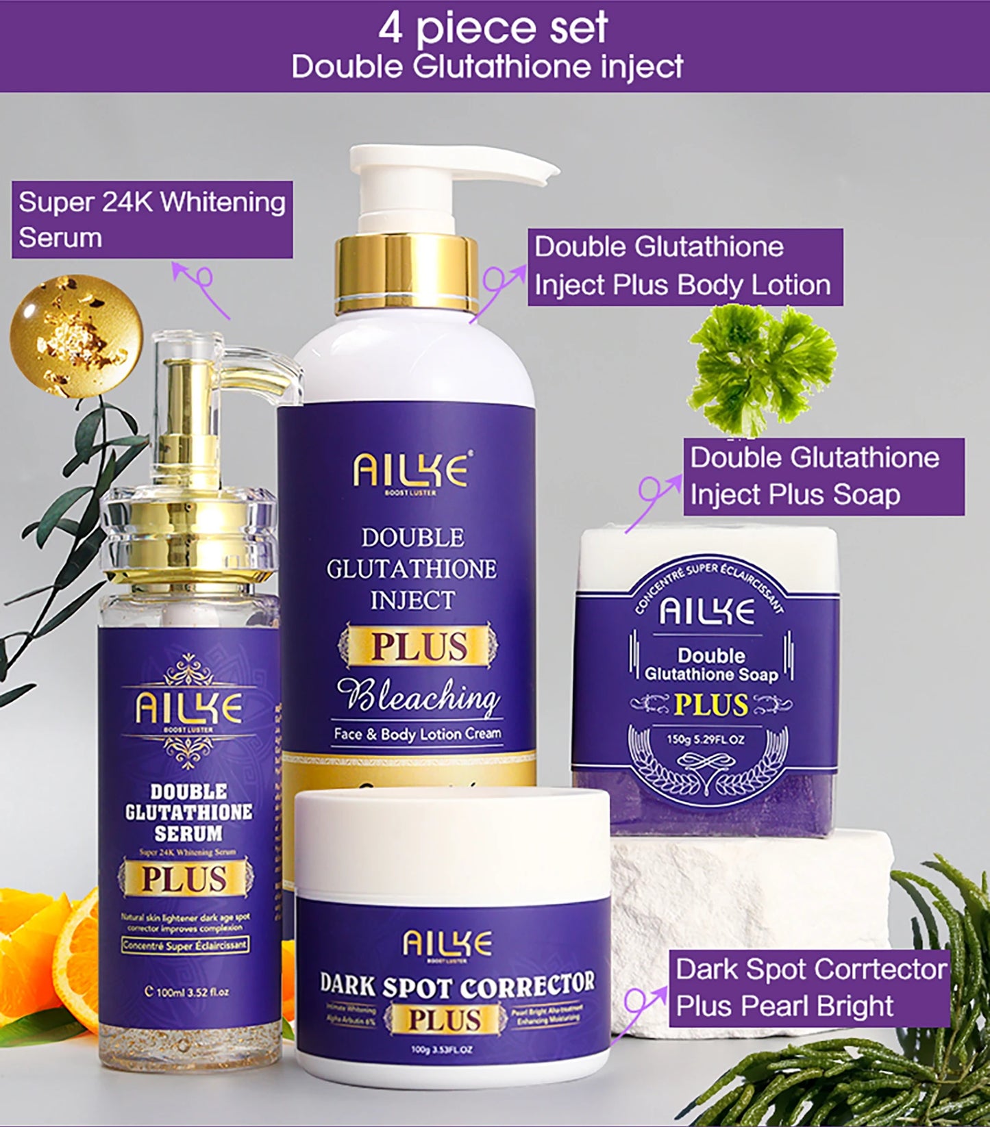 Glutathione Plus Whitening Skin Care Set