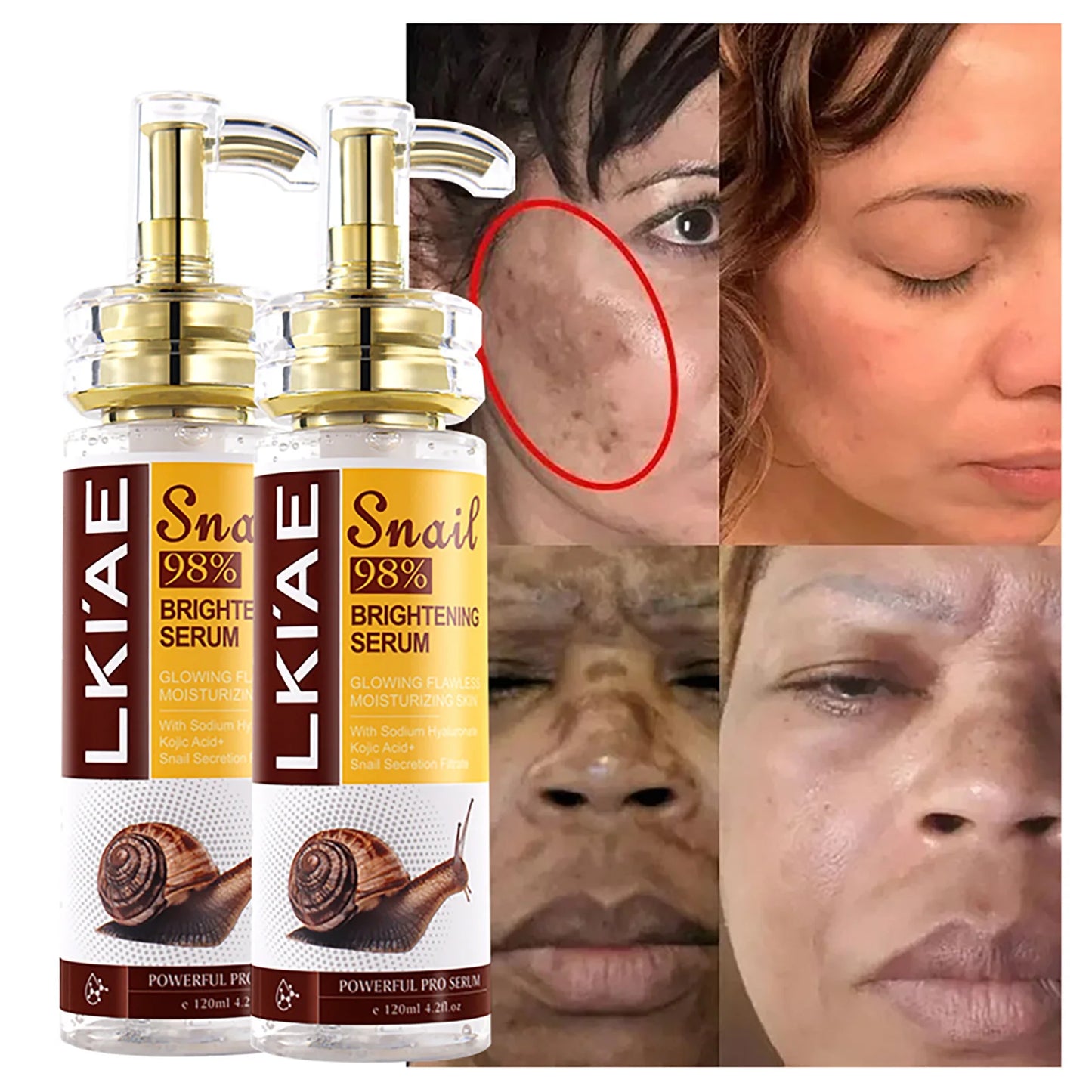 Natural Snail Brightening Face & Body Serum
