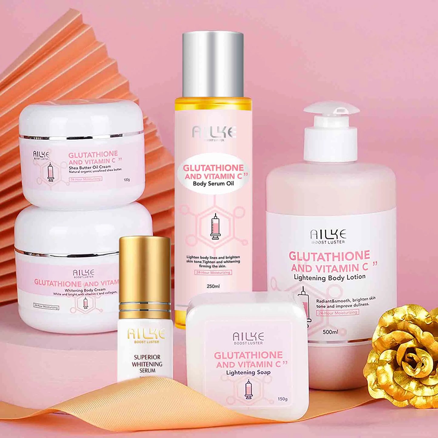 Brightening Skin Care Set with Vitamin C & Glutathione