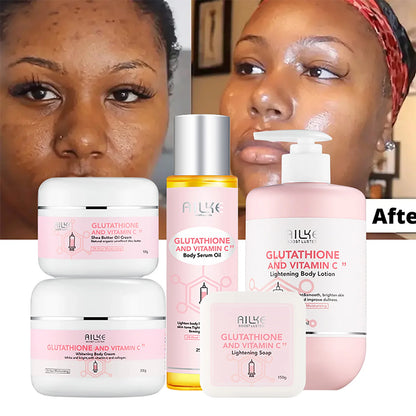 Brightening Skin Care Set with Vitamin C & Glutathione